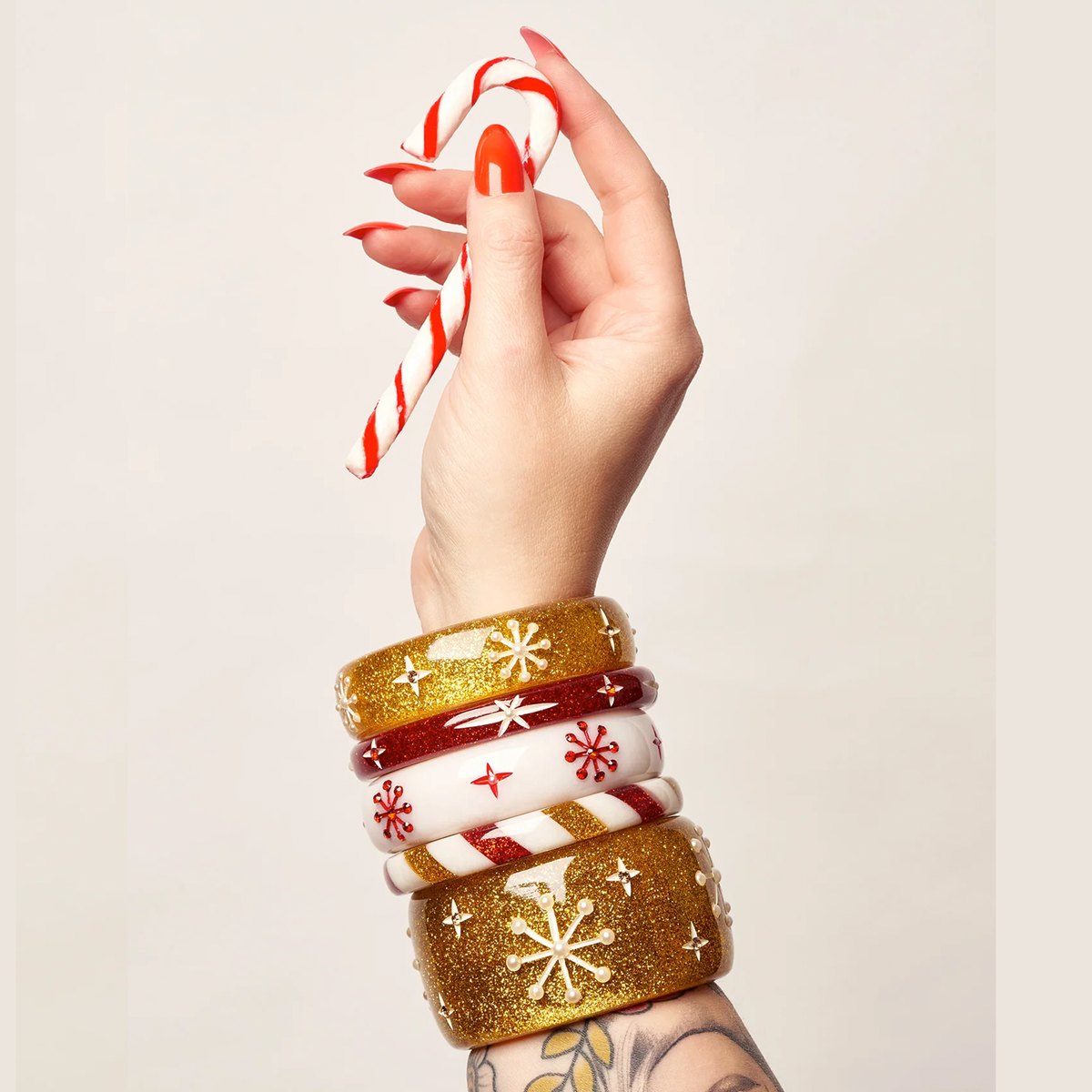 Midi White Snowflake - Maiden Bangle