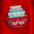Lovebirds Nesting Bowls Brooch