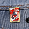 The Lovers Cat Tarot Card Enamel Pin