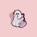 No You Hang Up Ghost Soft Enamel Pin