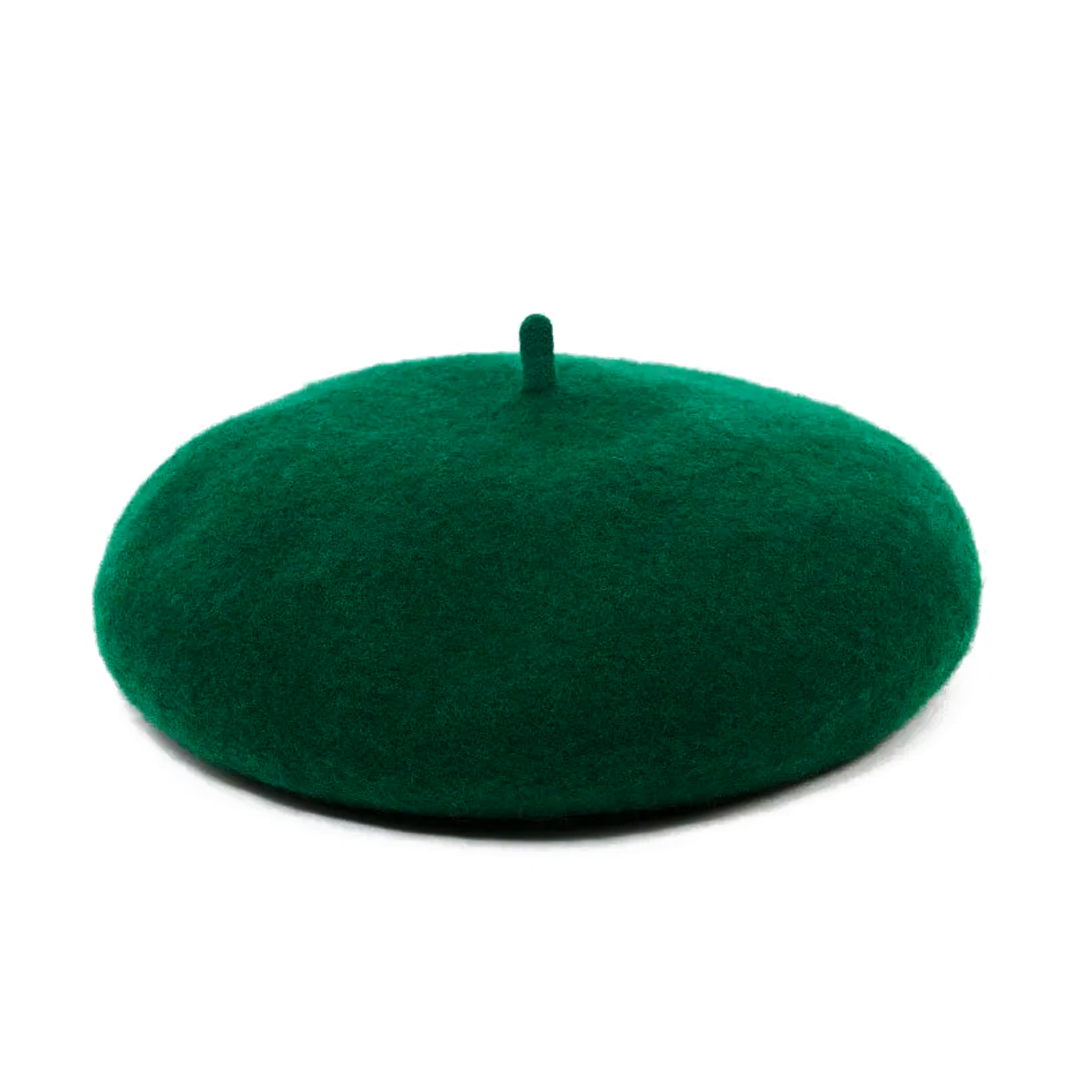 Forest Green Wool Beret