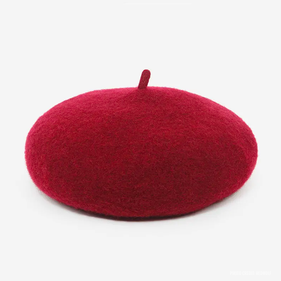 Wine Red Wool Beret