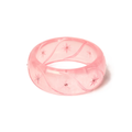 Wide Pink Chiffon Bangle
