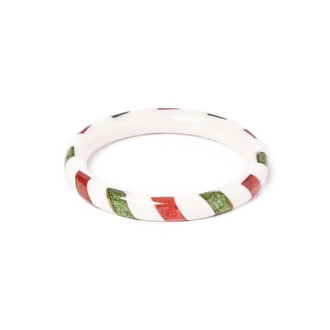 Narrow Holly Candy Stripe Bangle