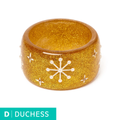 Wide Gold Glitter Snowflake - Duchess Bangle