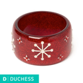 Wide Red Glitter Snowflake - Duchess Bangle