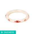 Narrow White Snowflake - Duchess Bangle