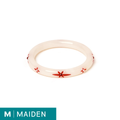 Narrow White Snowflake - Maiden Bangle