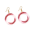 Candyfloss Heavy Carve Drop Hoop Earrings