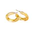 Lemonade Heavy Carve Hoop Earrings