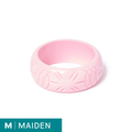 Wide Baby Pink Heavy Carve - Maiden Bangle