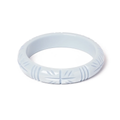 Midi Powder Blue Heavy Carve Bangle
