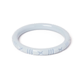 Narrow Powder Blue Heavy Carve Bangle