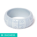 Wide Powder Blue Heavy Carve - Duchess Bangle
