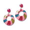 Atomic Ornaments Drop Hoop Earrings