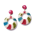 Decked Out Drop Hoop Earrings