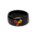 Wide Black Maracas Bangle