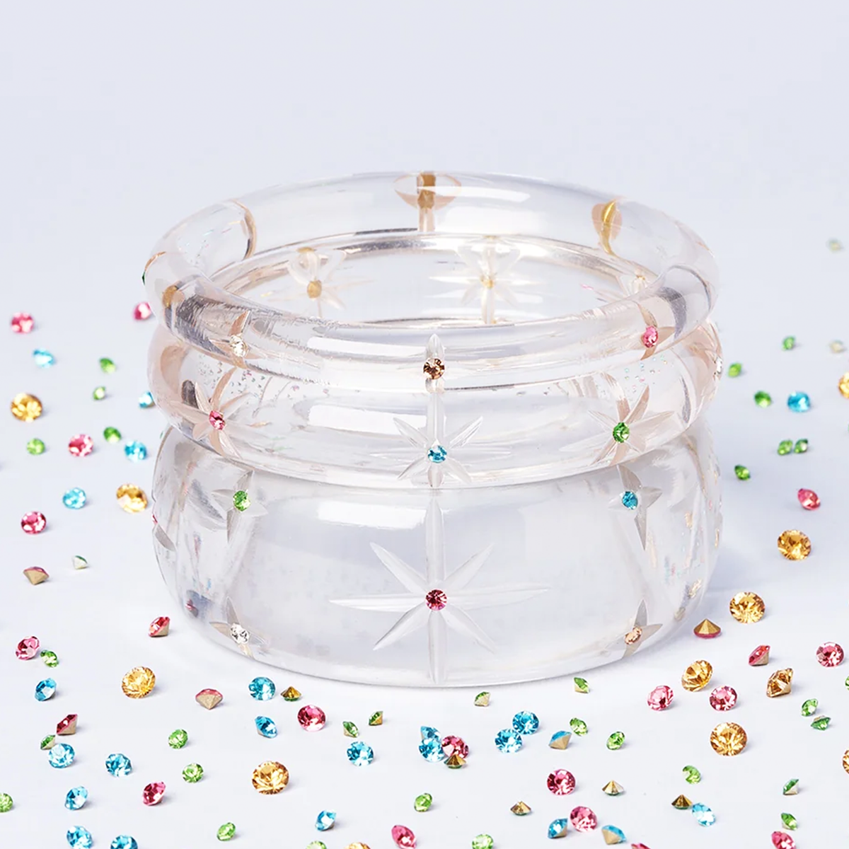 Splendette Wide Sparkling Gems - Maiden Bangle – G.D. Morte's