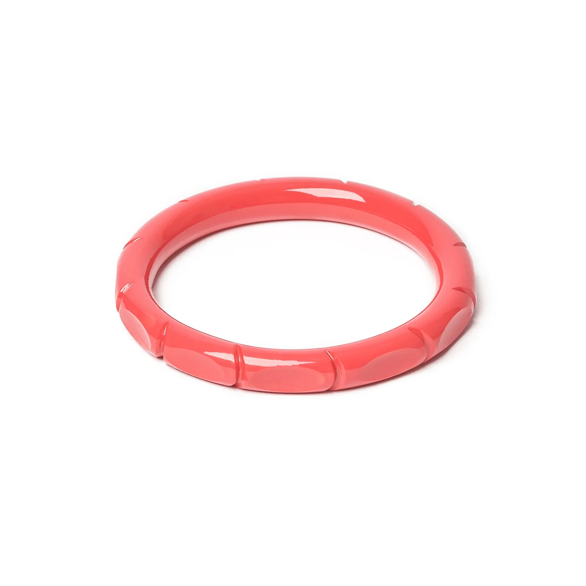 Narrow Hibiscus Heavy Carve Bangle