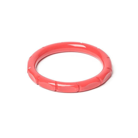 Narrow Hibiscus Heavy Carve Bangle
