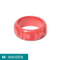 Wide Hibiscus Heavy Carve - Maiden Bangle