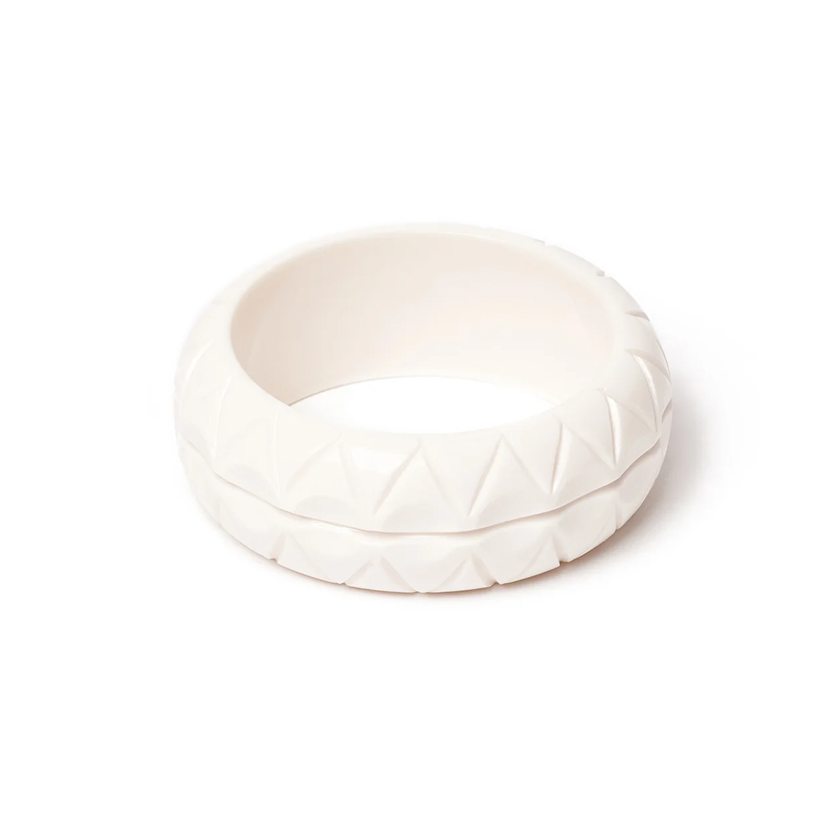 Wide Salty Heavy Carve Bangle