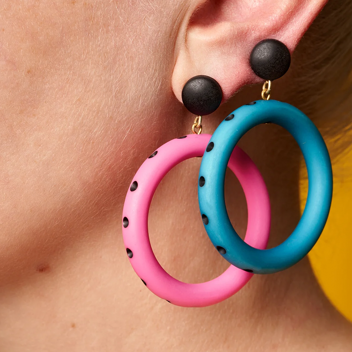 Caribbean Matte Hoop Earrings