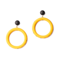 Pineapple Matte Hoop Earrings