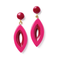 Orchid Drop Hoop Earrings