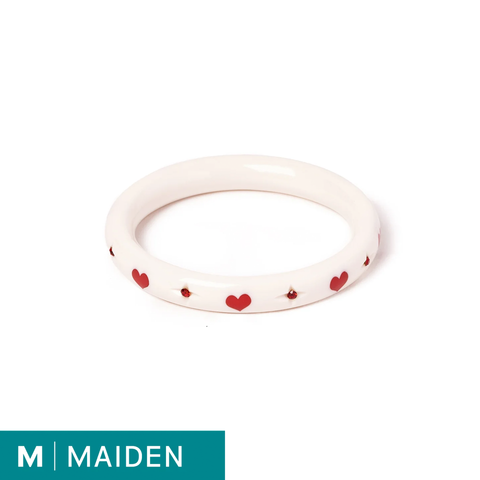 Narrow Love Letter Bangle - Maiden