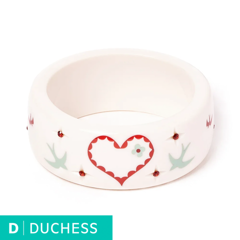 Wide Love Letter Bangle - Duchess