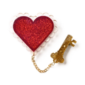 Key To My Heart Clear Brooch