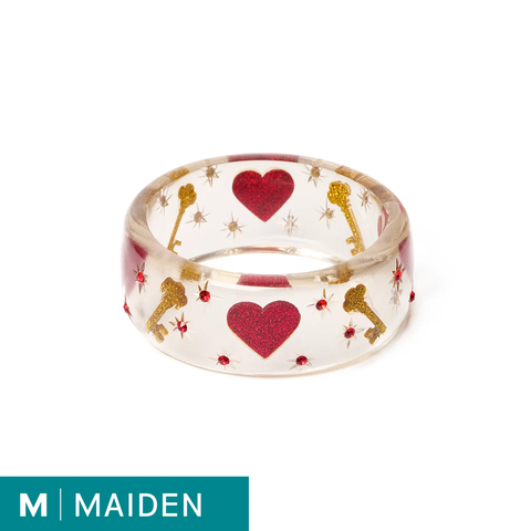 Wide Key To My Heart - Clear - Maiden Bangle