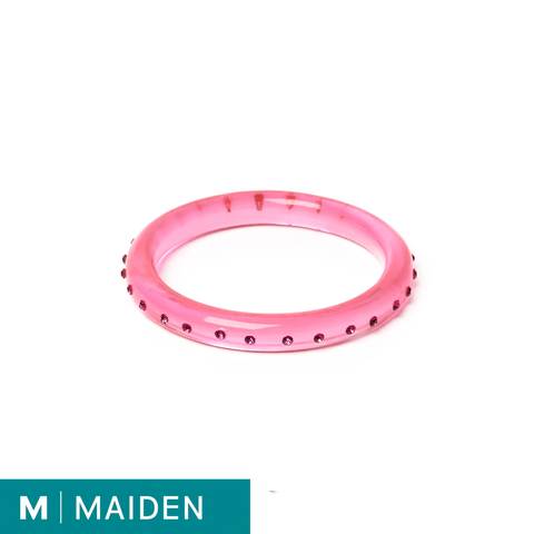 Narrow Key To My Heart - Pink - Maiden Bangle