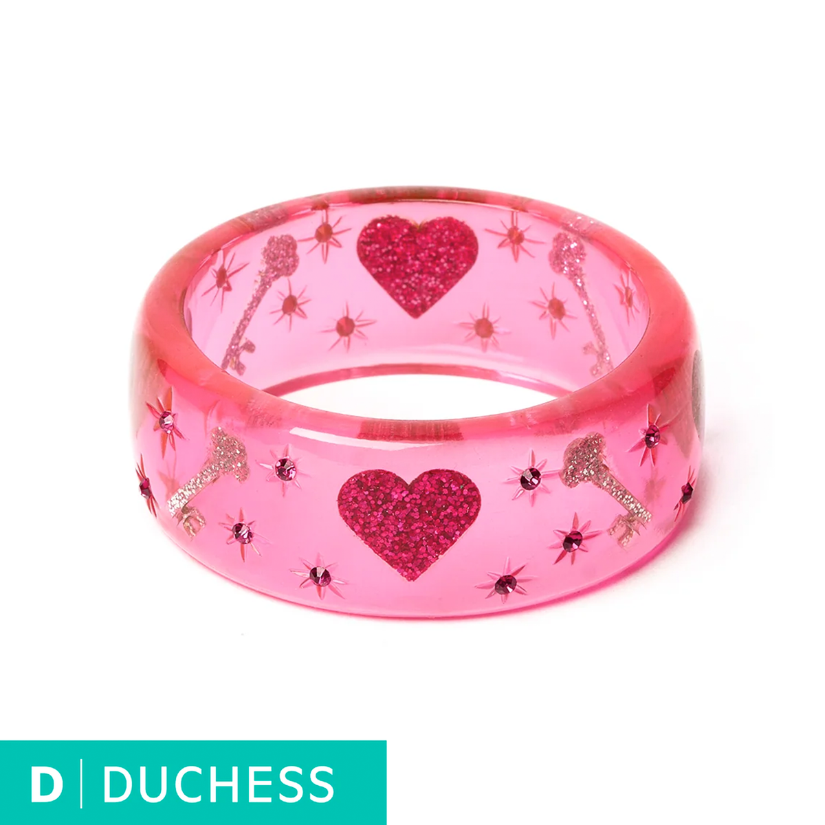 Wide Key To My Heart - Pink - Duchess Bangle
