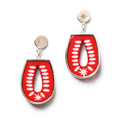 Necktie Red Earrings