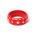 Wide Necktie Red Bangle