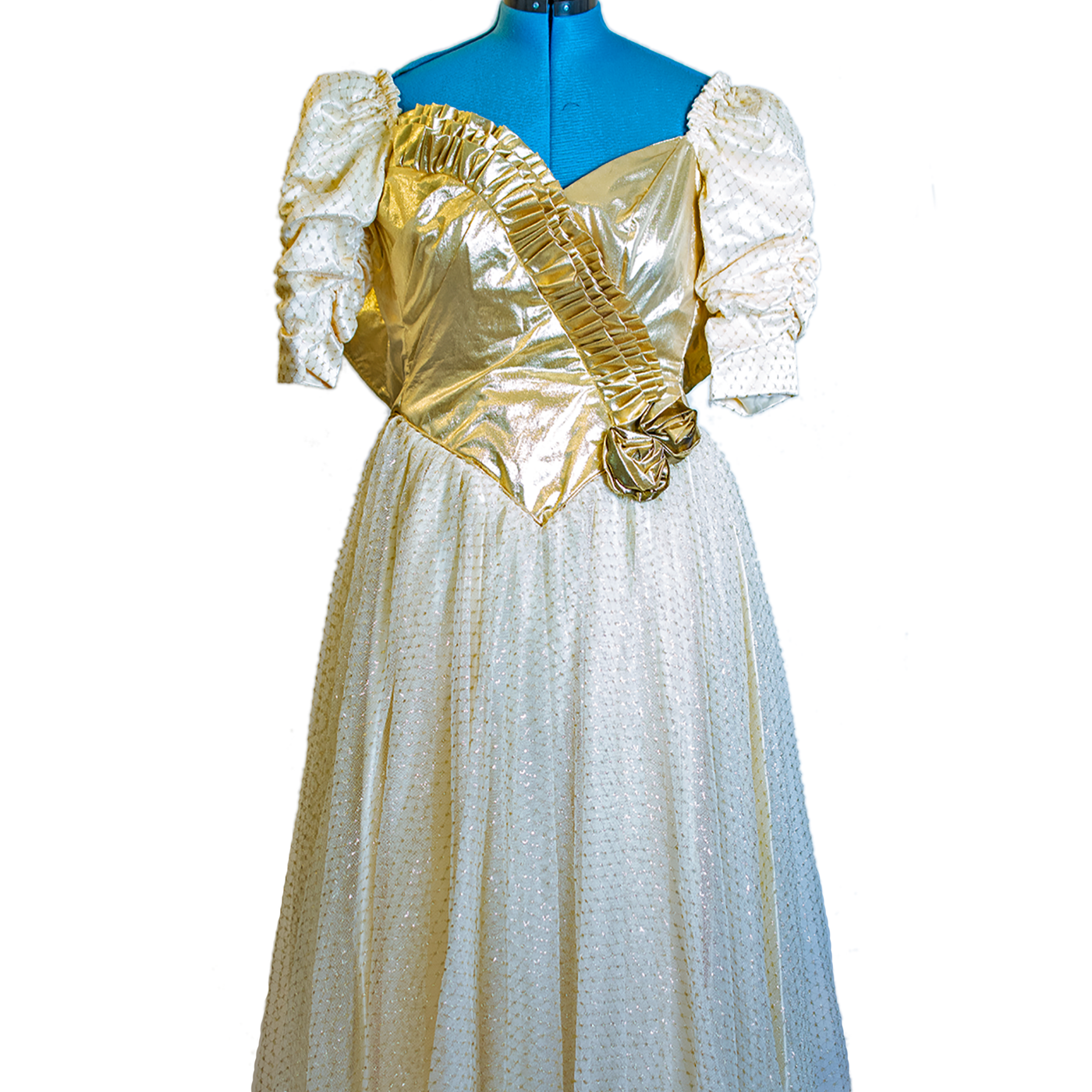 80s Prom Dress Gold