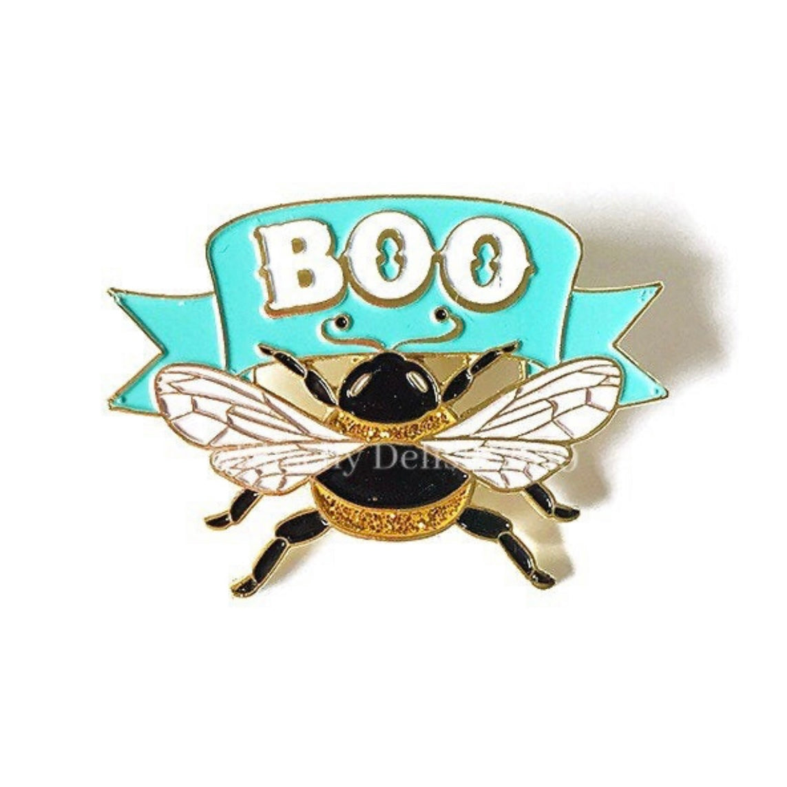 Boo Bee Keychain with Glitter