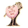 BITE Me Soft Enamel Pin with Glitter