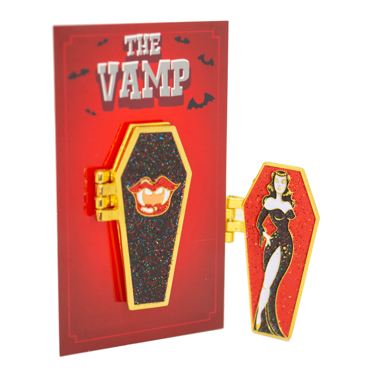 The Vamp Enamel Pin with Glitter