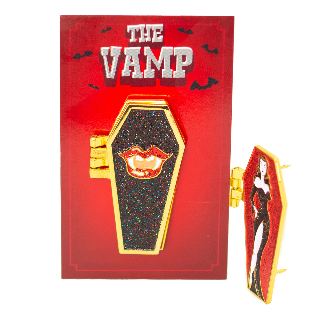 The Vamp Enamel Pin with Glitter