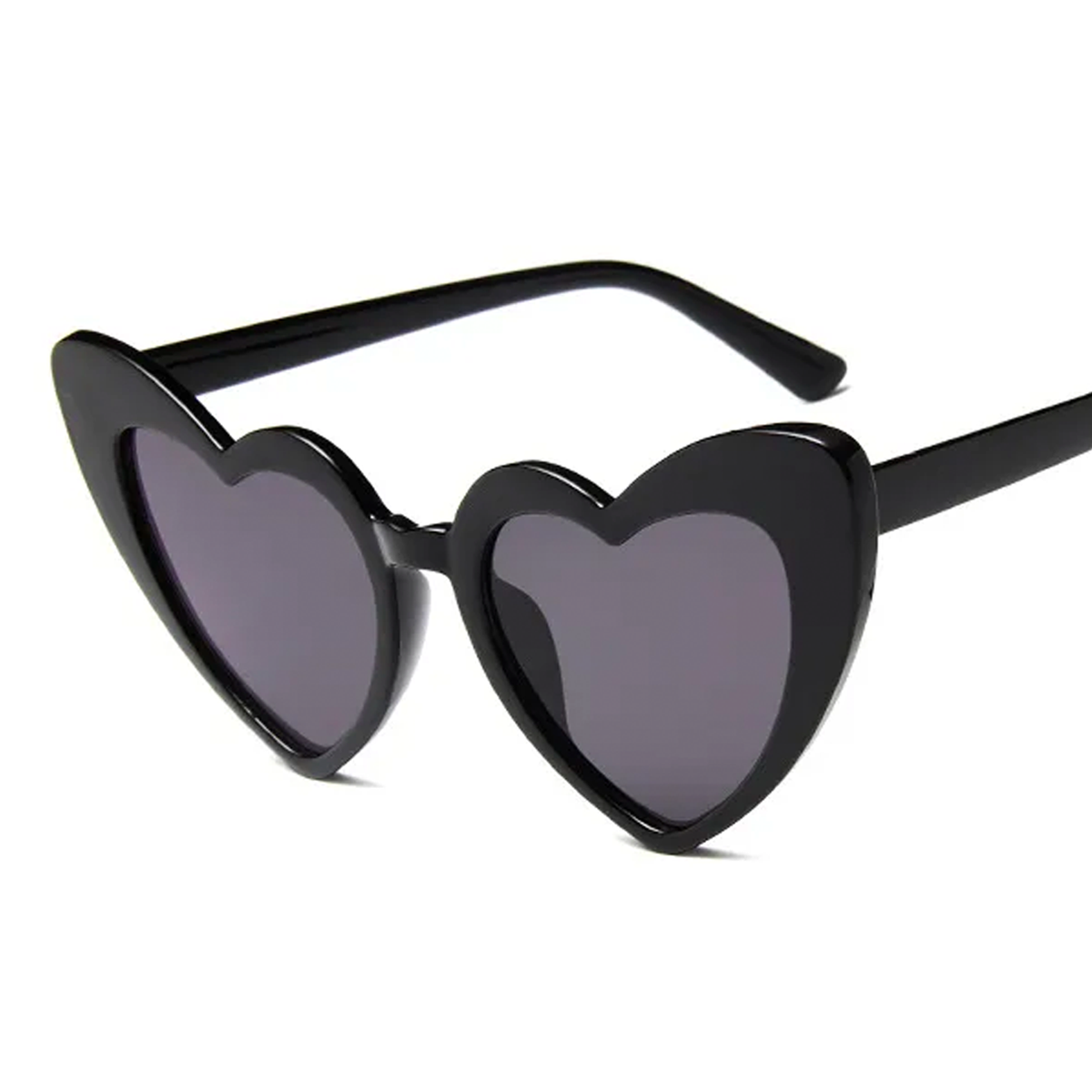 Lover Heart-Shaped Cateye Sunshades - Black