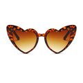 Lover Heart-Shaped Cateye Sunshades - Leopard
