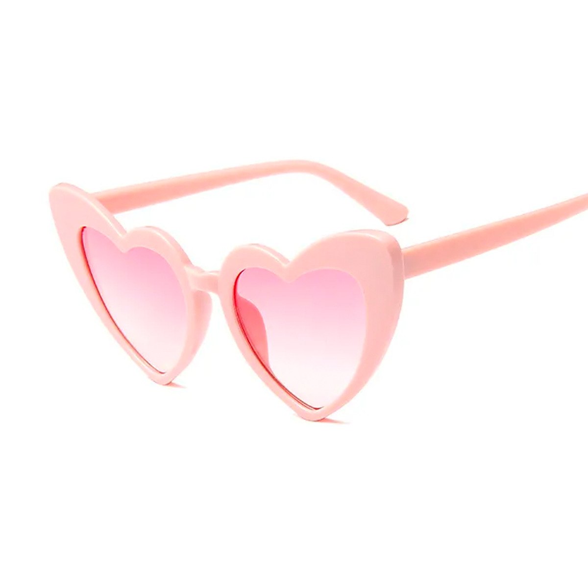 Lover Heart-Shaped Cateye Sunshades - Pink Tint