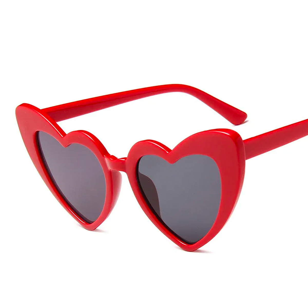 Lover Heart-Shaped Cateye Sunshades - Red