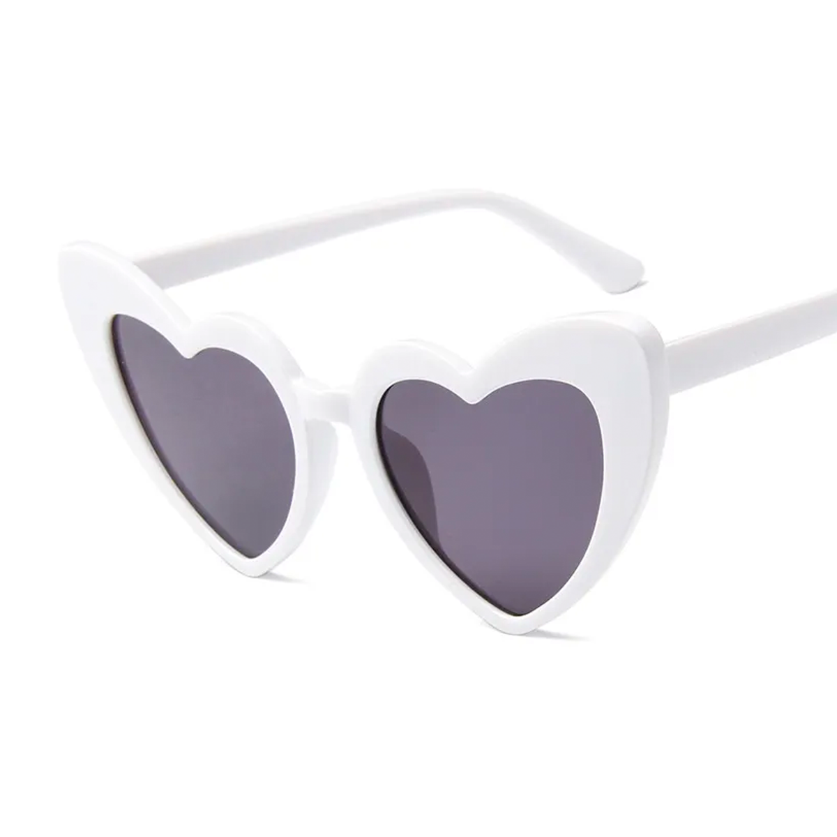 Lover Heart-Shaped Cateye Sunshades - White