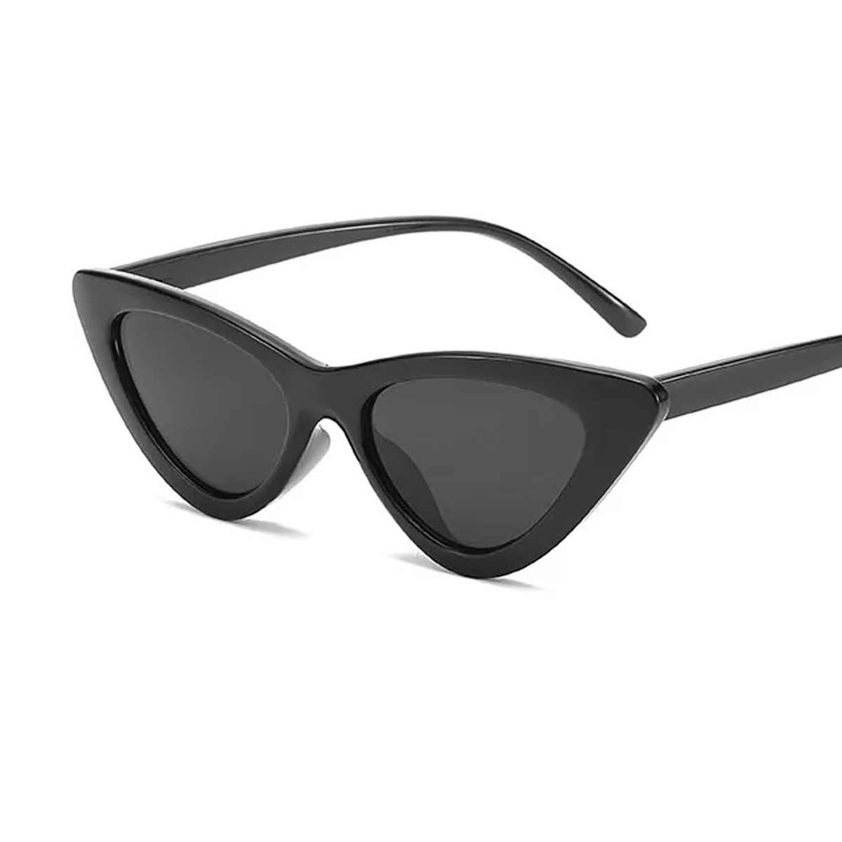 Retro Triangle Cateye Sunshades - Black