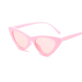 Retro Triangle Cateye Sunshades - Pink Tint