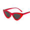 Retro Triangle Cateye Sunshades - Red